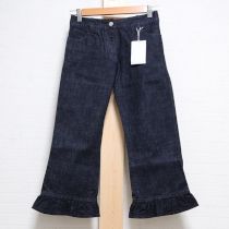 紺裾フリルデニムパンツ【M】