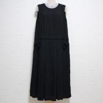 黒リボン使いタックワンピース【4(11号)】