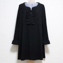黒ツイードコンビカットソーチュニック【4(11号)】