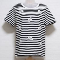 黒ランダムロゴパッチTシャツ【4(L)】