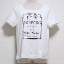白ロゴプリントTシャツ【4(11号)】