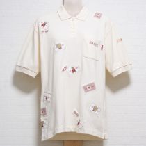 生成くまワッペンポロシャツ【L】