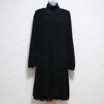 黒透かし編みニットセットアップワンピース【11号】