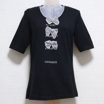 黒ロゴ&リボンTシャツ【L】