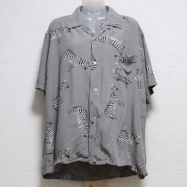 グレーしまうまシャツ【LL】