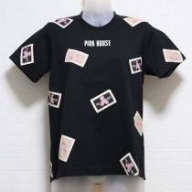 黒パッチワークくまパッチTシャツ【M】
