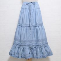 水色ピコフリルローンスカート