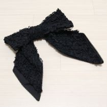黒レース使いリボンブローチ