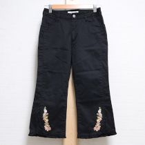 黒薔薇刺繍パンツ【M】