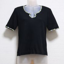 黒ブレード使いテレコカットソー【M】
