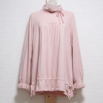 ピンクフリル使いカットソーチュニック
