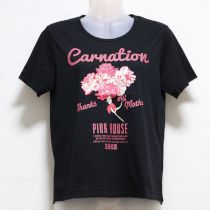 黒カーネーションTシャツ【3(M)】