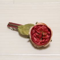 赤系薔薇モチーフバレッタ