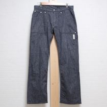 グレークワガタパッチロゴ刺繍パンツ【LL】