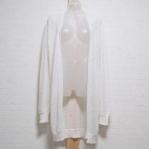 白薄手ロングカーディガン