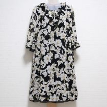 黒ゆりシフォンワンピース【9号】