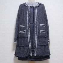 紺ボーラレースジャケット&ワンピース
