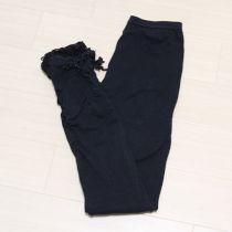 黒裾シャーリングレースレギンス