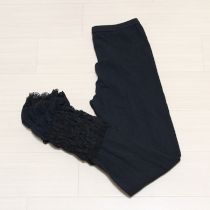 黒チュールレッグカバー付きレギンス