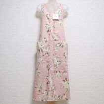ピンク薔薇と鈴蘭ブーケエプロン