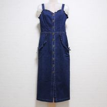 紺ストレッチデニムキャミワンピース【3(M)】