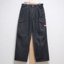 黒ロゴ刺繍カーゴパンツ【L】