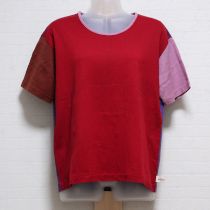 赤系切替えTシャツ