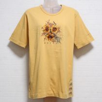 からしひまわり刺繍Tシャツ【M】