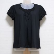 黒フラワーレースカットソー【9号】
