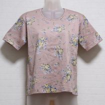 ピンク花柄Tシャツ【S】