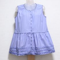 ブルー千鳥格子チュニック