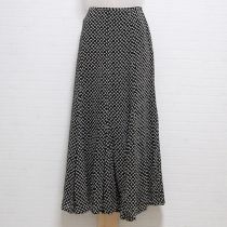 黒小花柄シフォンスカート【S】