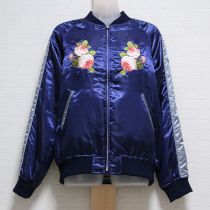ブルー系オールドローズリバーシブルスカジャン