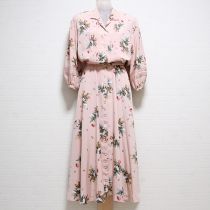 ピンクブーケポリワンピース