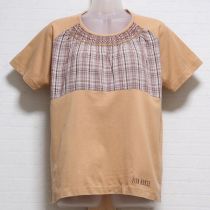 ベージュ系オリチェTシャツ【L】