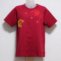 赤ドラゴン刺繍Tシャツ