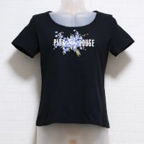 黒勿忘草プリントTシャツ【M】