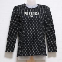 黒ロゴ水玉長Tシャツ