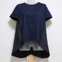 紺ワンポイントカメリア刺繍ハイブリットカットソー【3(9号)】
