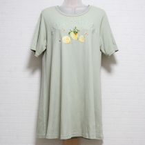 薄荷ロゴアップリケ&レモン刺繍チュニック