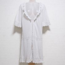 グレー系模様編み薄手ロングカーディガン【11号】