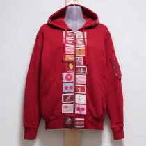 赤オールスターワッペンスウェットパーカー【M】