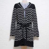 黒×白ニットカーディガン【9号】