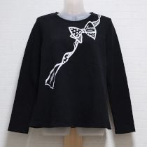 黒ドットリボン長Tシャツ【3(9号)】