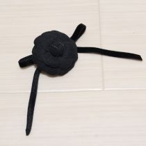 黒リボンカメリアコサージュ