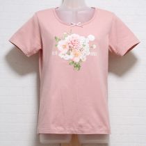 ピンクイングリッシュローズTシャツ【M】