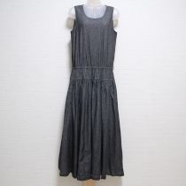 黒ソフトデニムワンピース