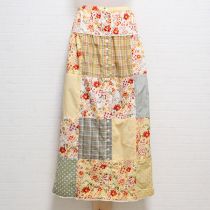 黄×薄荷系パッチワークスカート