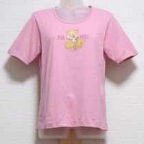 ピンク宝石くまTシャツ【L】