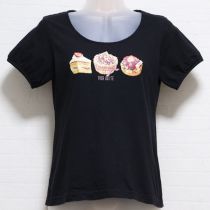 黒スイーツプリントTシャツ
